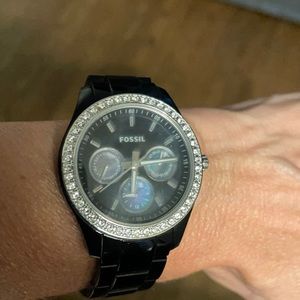 Black Fossil Watch
